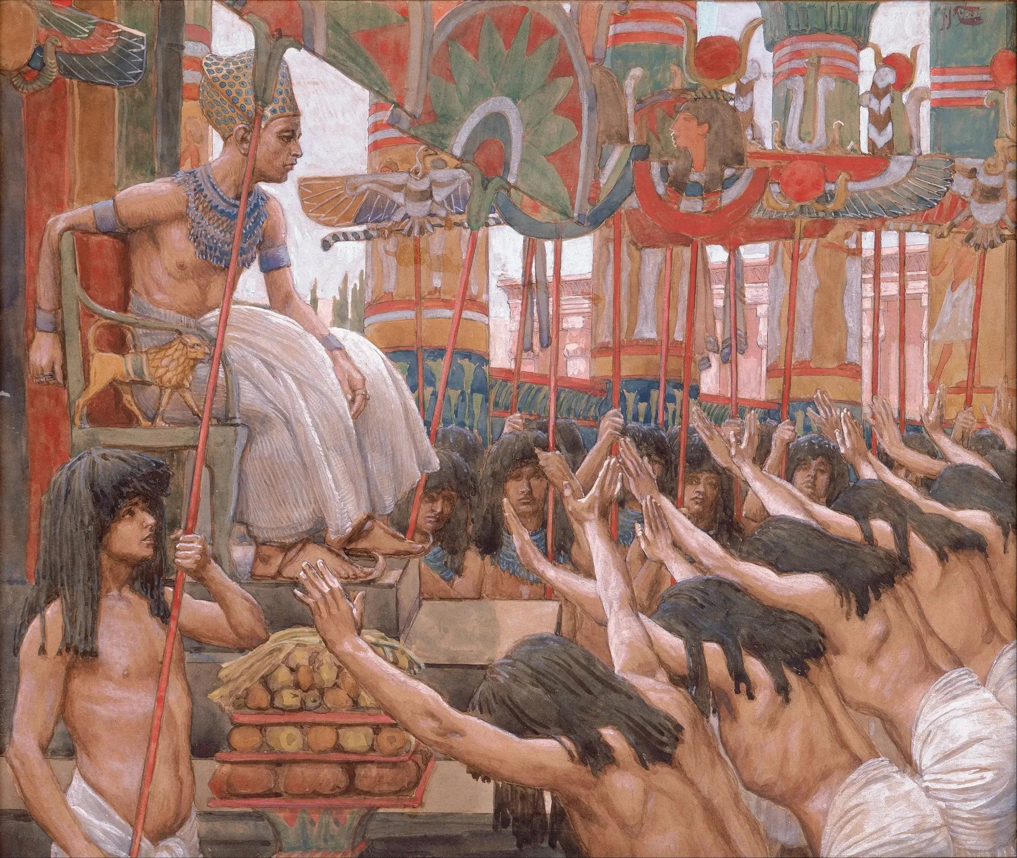 Joseph habite en Égypte - James Tissot image 1 copie de tableau peinte à la main