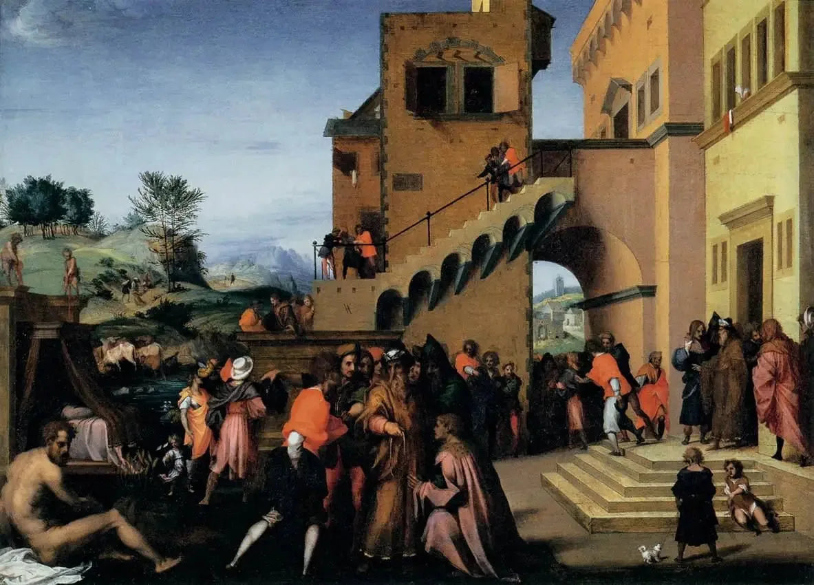 Joseph interprétant le chant de Pharaon - Andrea del Sarto image 1 tableau peint à l’huile sur toile