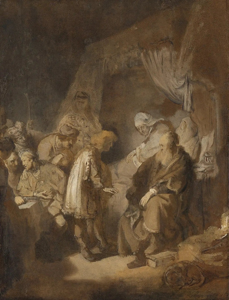 Joseph racontant ses rêves à ses parents et ses frères - Rembrandt