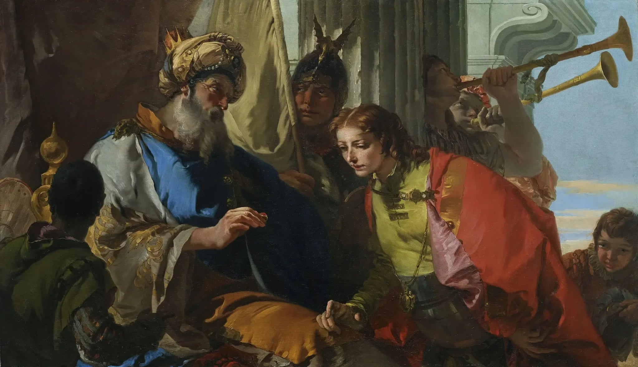 Joseph recevant l'anneau du Pharaon - Giovanni Battista Tiepolo image 1 reproduction d’œuvre d’art à l’huile