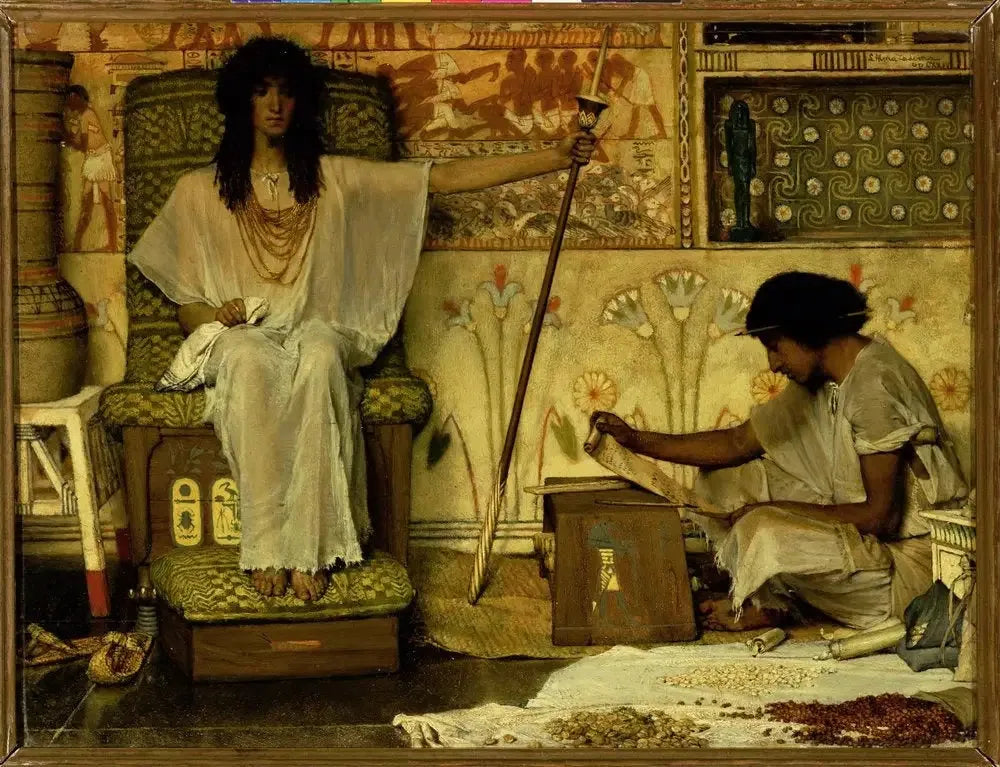 Joseph, surveillant des greniers du Pharaon - Lawrence Alma-Tadema image 1 copie peinte à la main à l’huile
