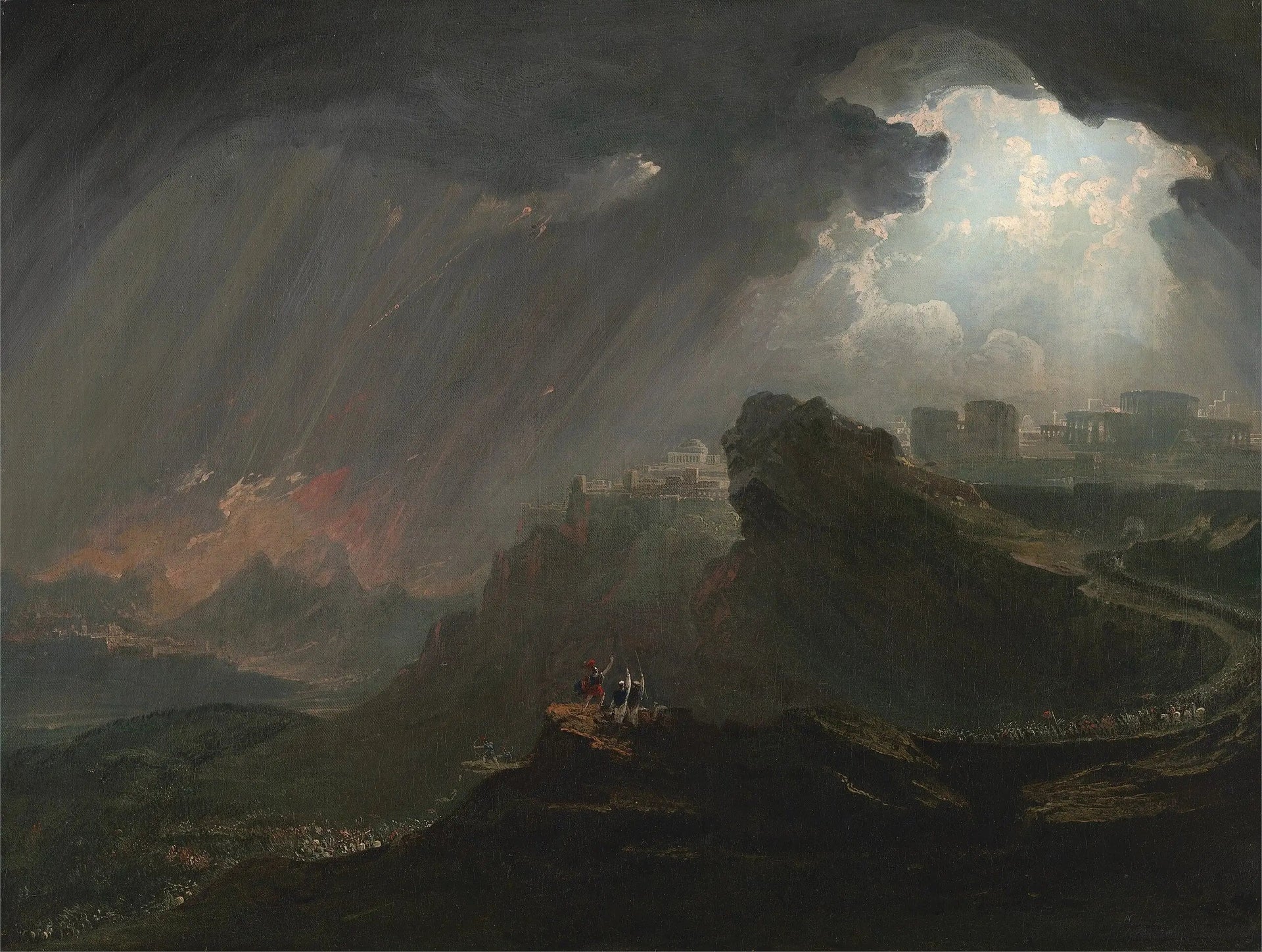 Josué commandant au soleil de s'arrêter - John Martin image 1 reproduction de peinture à l’huile