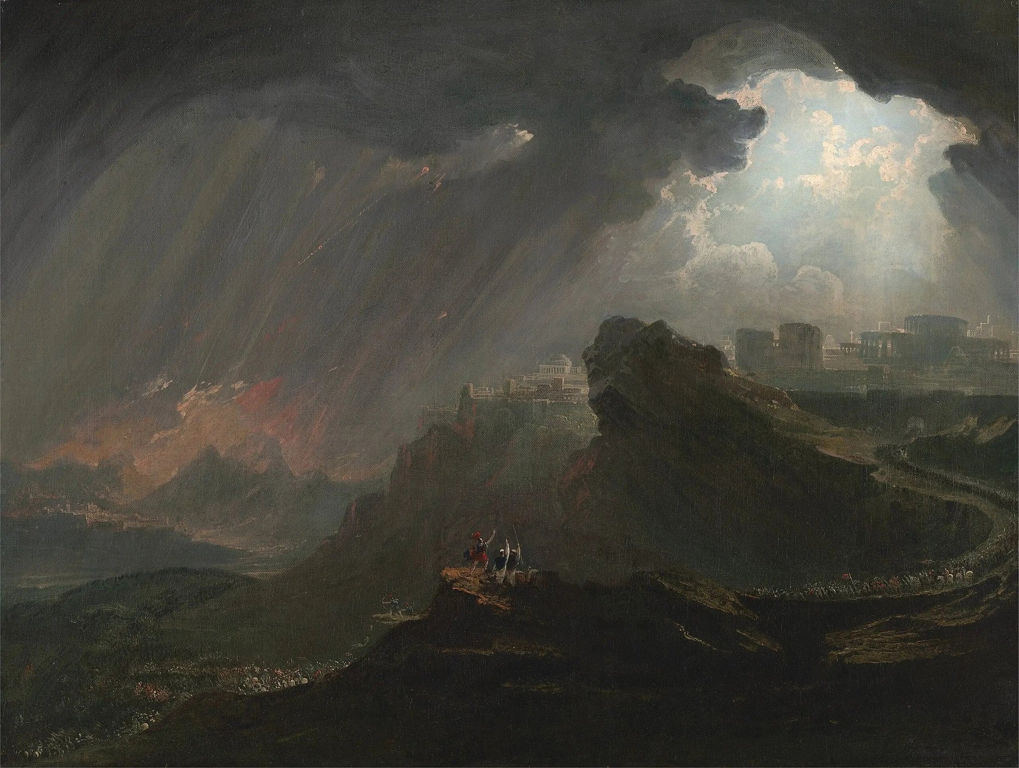 Josué commandant au soleil de s'arrêter - John Martin image 1 reproduction de peinture à l’huile