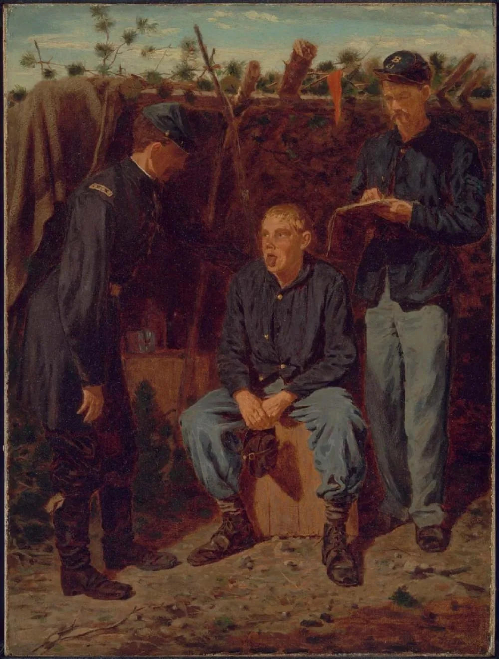 Jouer au vieux soldat - Winslow Homer image 1 tableau peint à l’huile sur toile