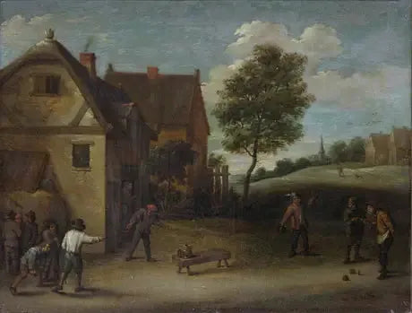 Jouer aux quilles - David Teniers le Jeune image 1 reproduction artisanale de tableau