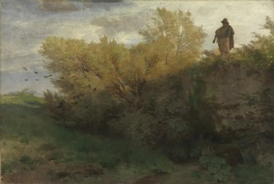 Joueur de cornemuse - Arnold Böcklin image 1 tableau peint à l’huile sur toile