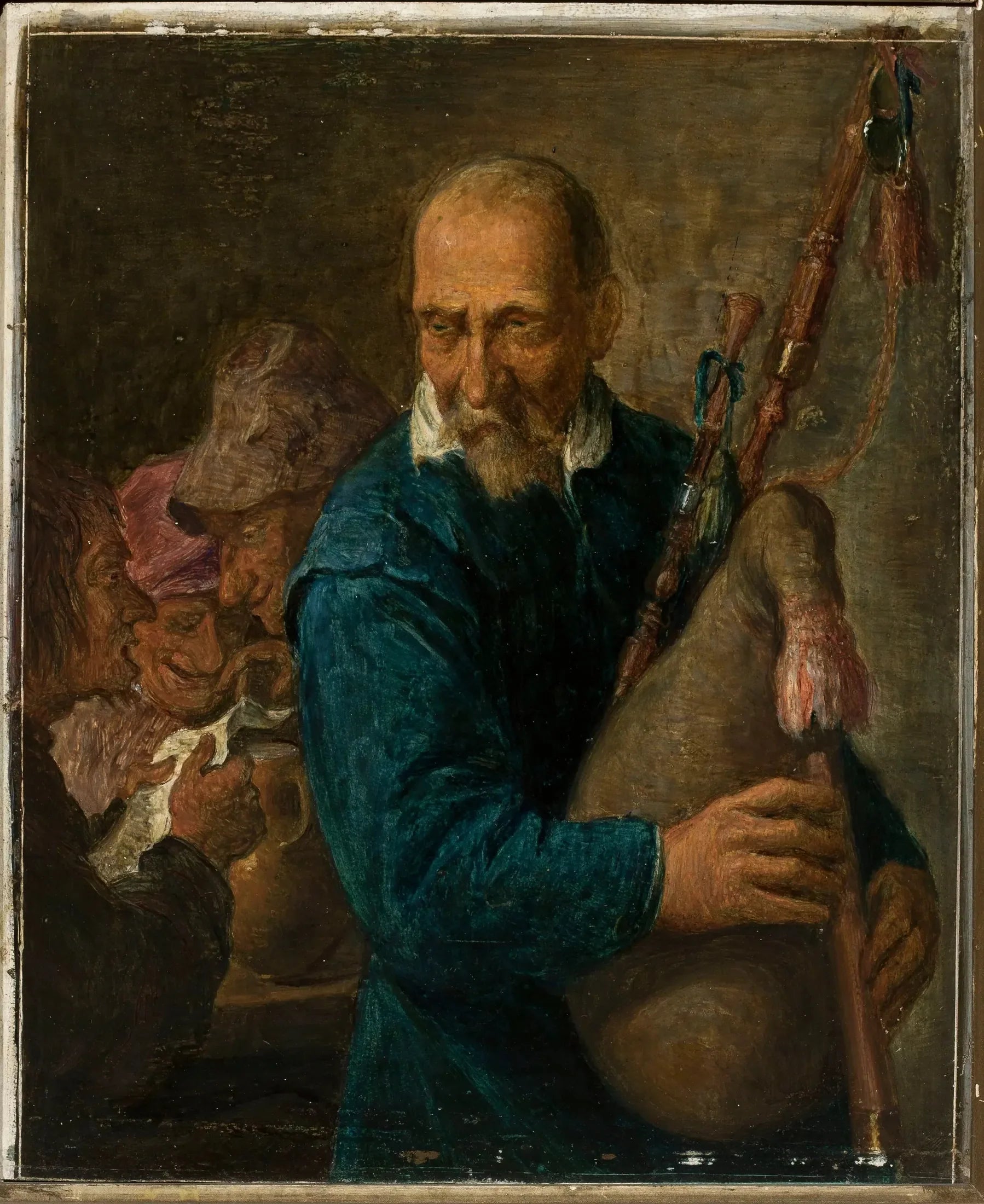 Joueur de cornemuse - David Teniers le Jeune image 1 reproduction de peinture à l’huile