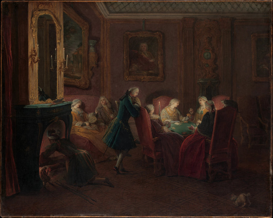 Joueurs de cartes dans un salon - Pierre Louis Dumesnil the Younger