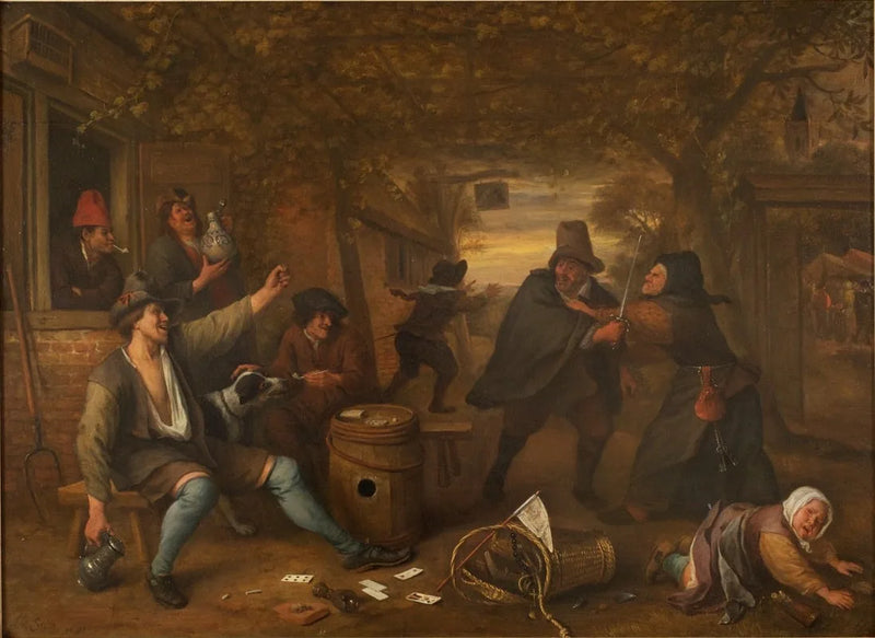 Joueurs de cartes querelleurs - Jan Steen