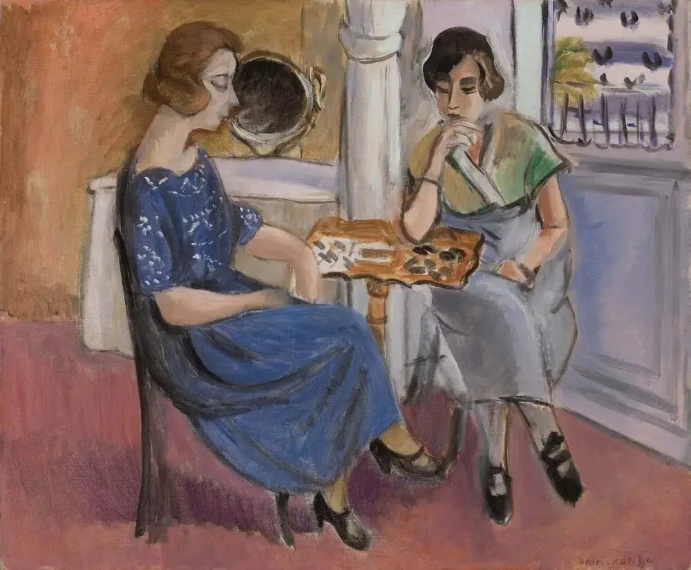 Joueurs de dominos (Les Joueuses de dominos) - Henri Matisse image 1 copie peinte à la main à l’huile