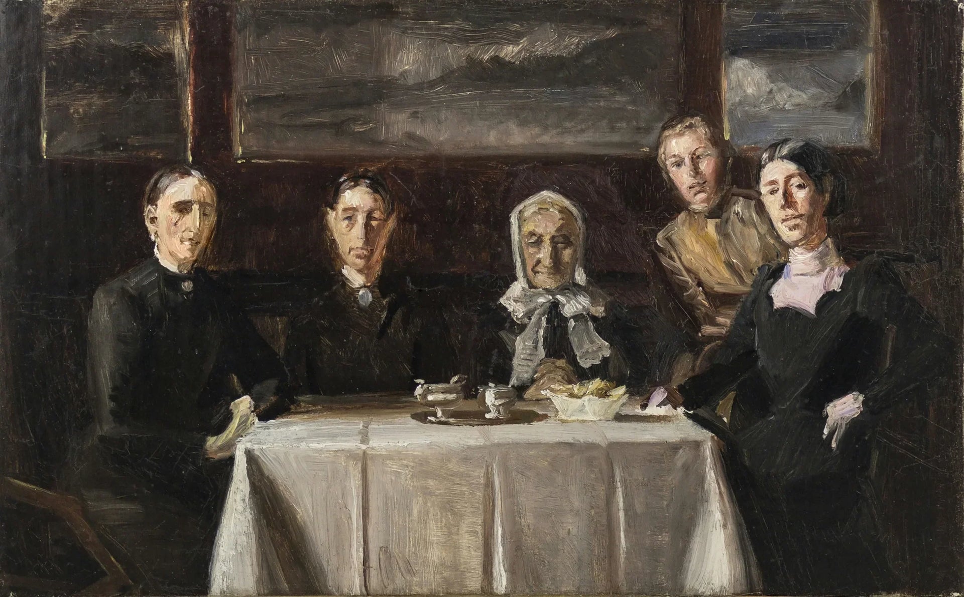 Jour de Noël 1900. Croquis de composition sans hommes. - Michael Peter Ancher image 1 reproduction artisanale de tableau