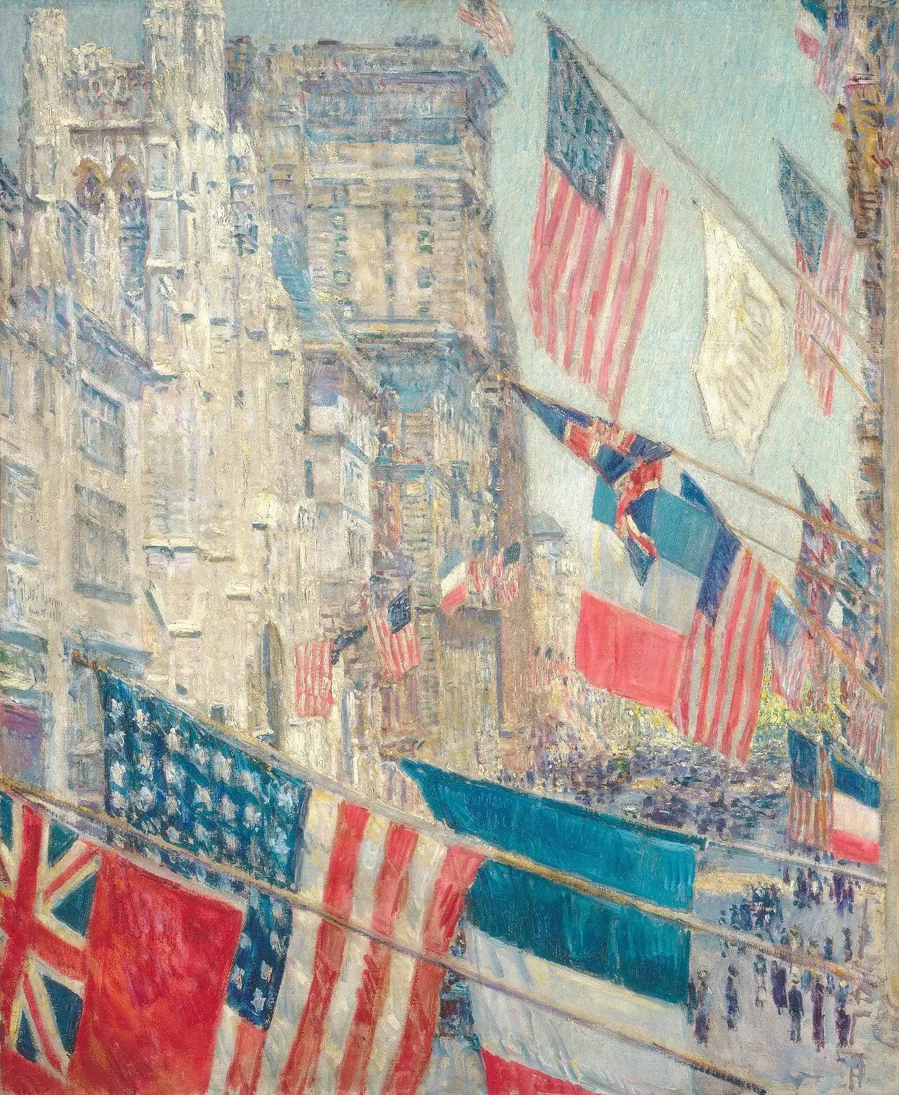 Jour des Alliés, mai 1917 - Childe Hassam image 1 copie peinte à la main à l’huile