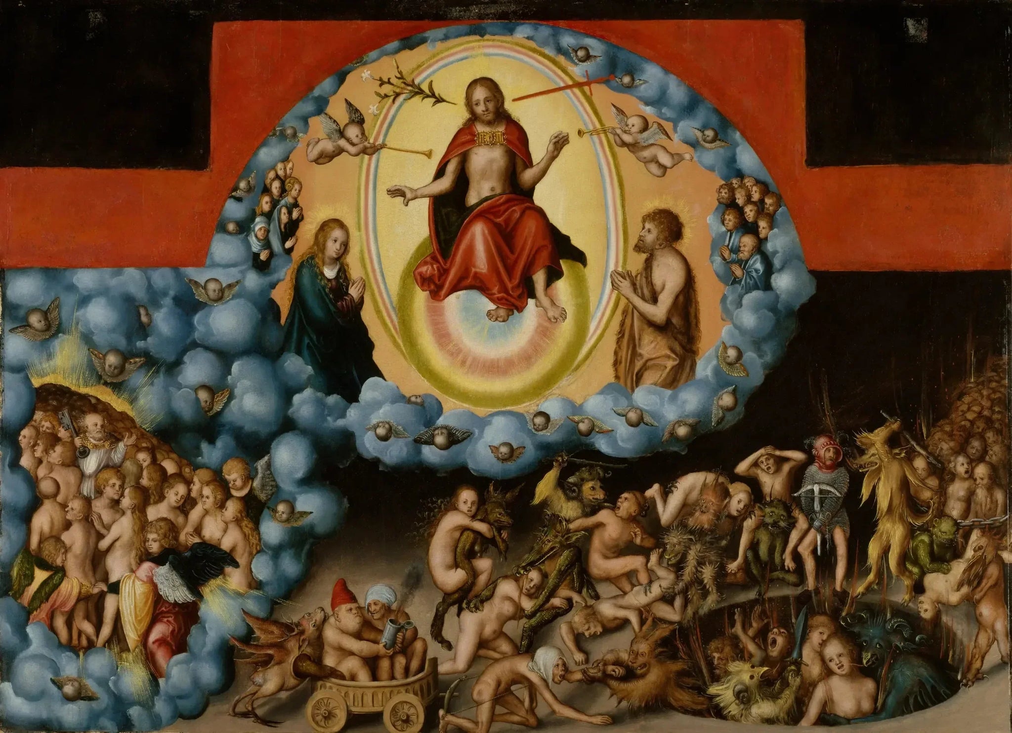 Jour du jugement - Lucas Cranach the Elder image 1 copie peinte à la main à l’huile