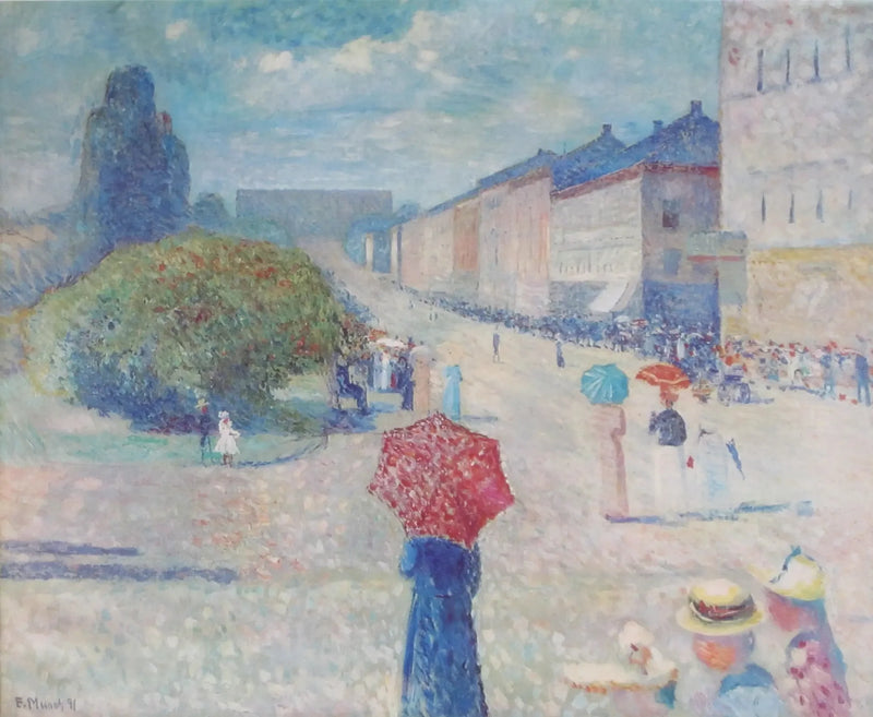 Jour printanier sur Karl Johan - Edvard Munch