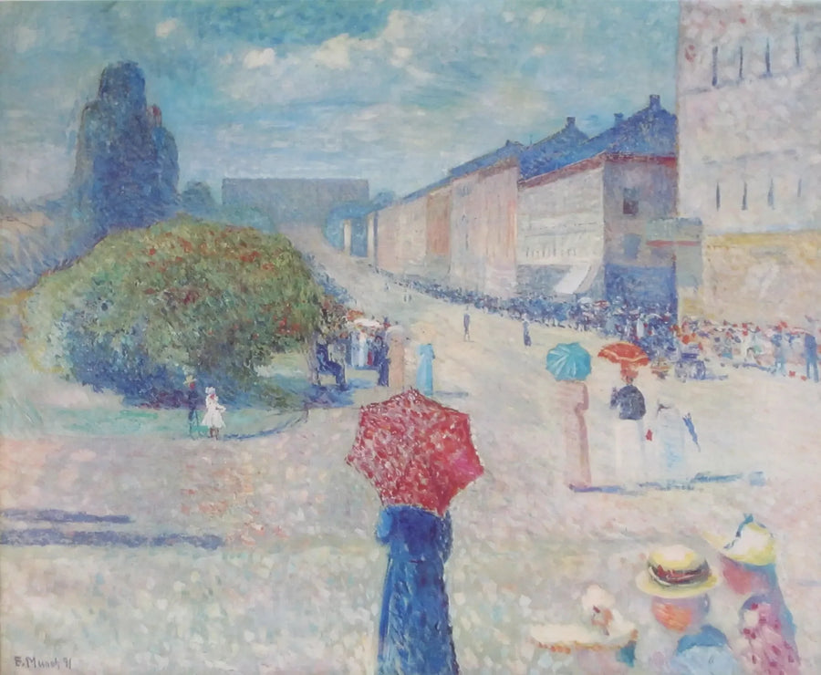 Jour printanier sur Karl Johan - Edvard Munch