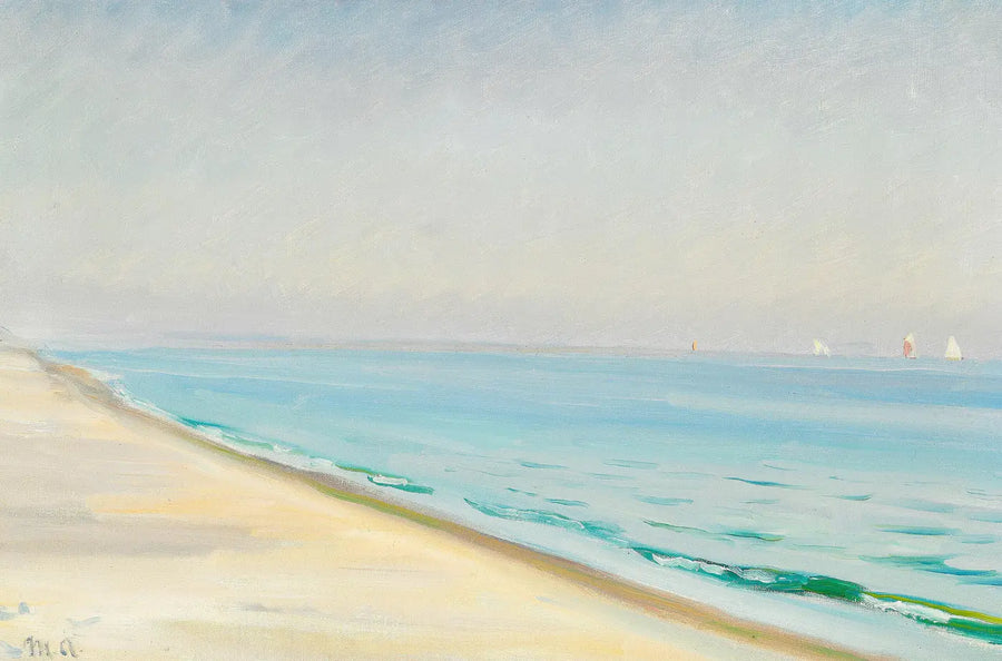 Journée d'été à Skagen Sønderstrand. (Michael Ancher) - Michael Peter Ancher