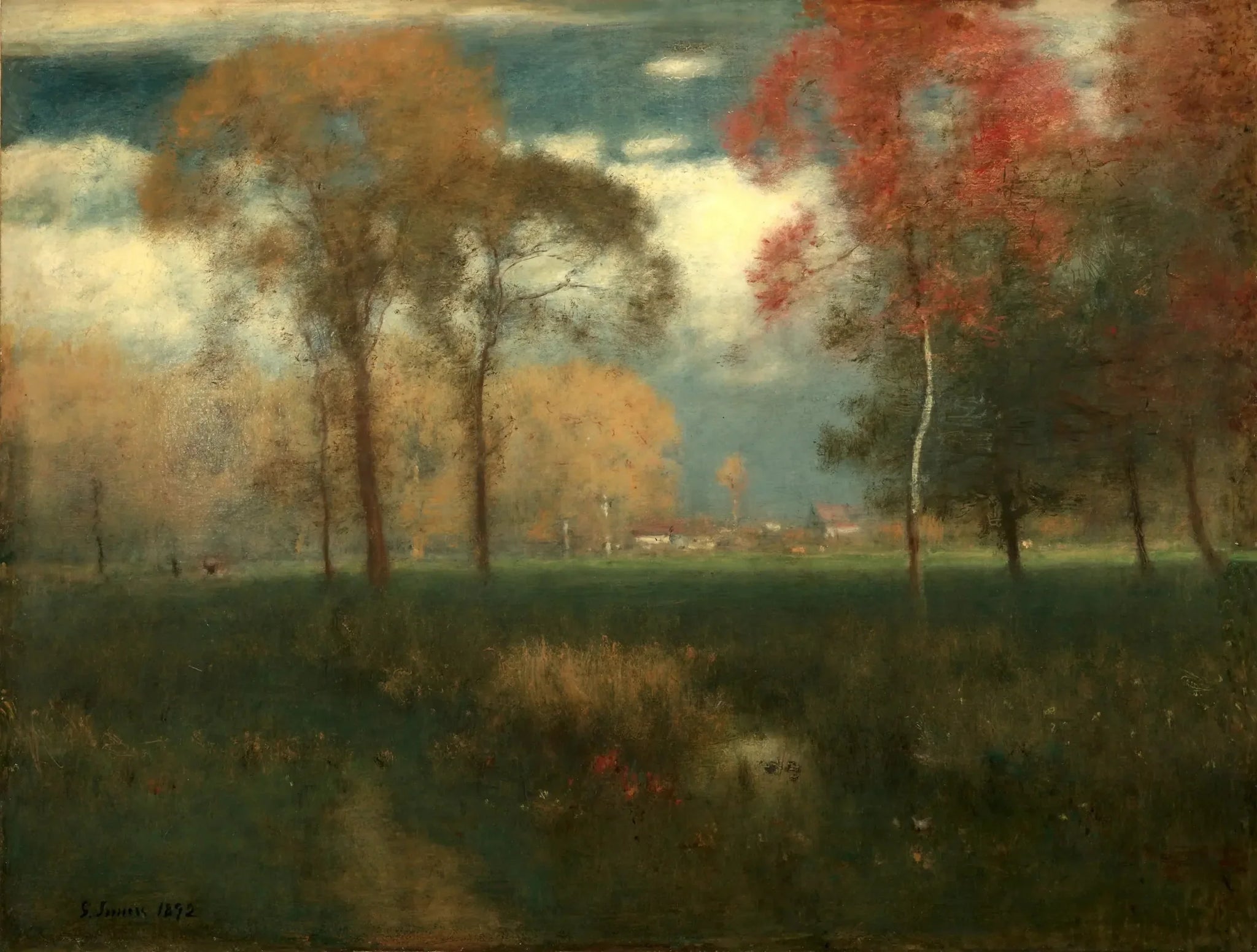Journée ensoleillée d'automne - George Inness image 1 tableau peint à l’huile sur toile