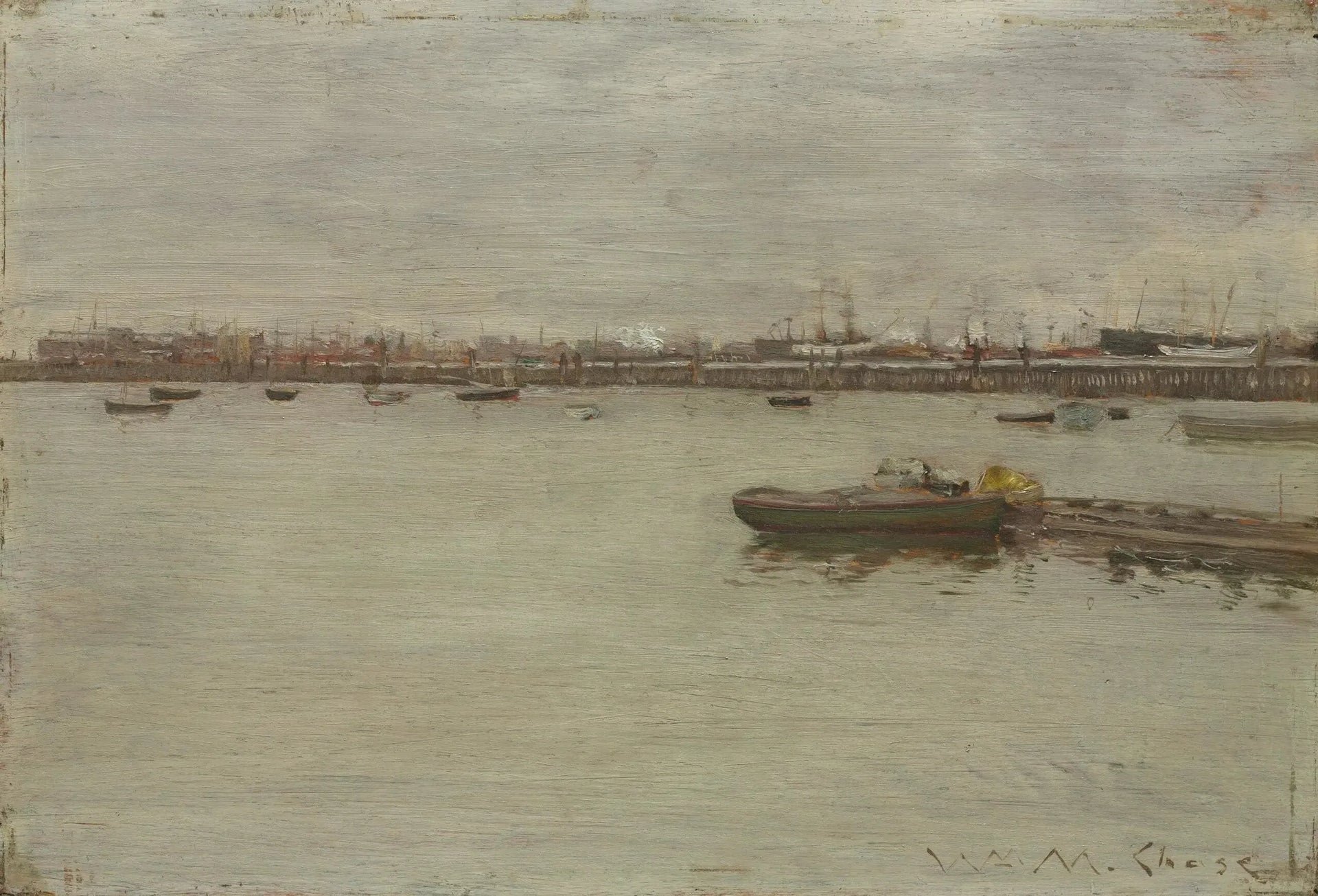 Journée grise sur la baie - William Merritt Chase image 1 reproduction artisanale de tableau
