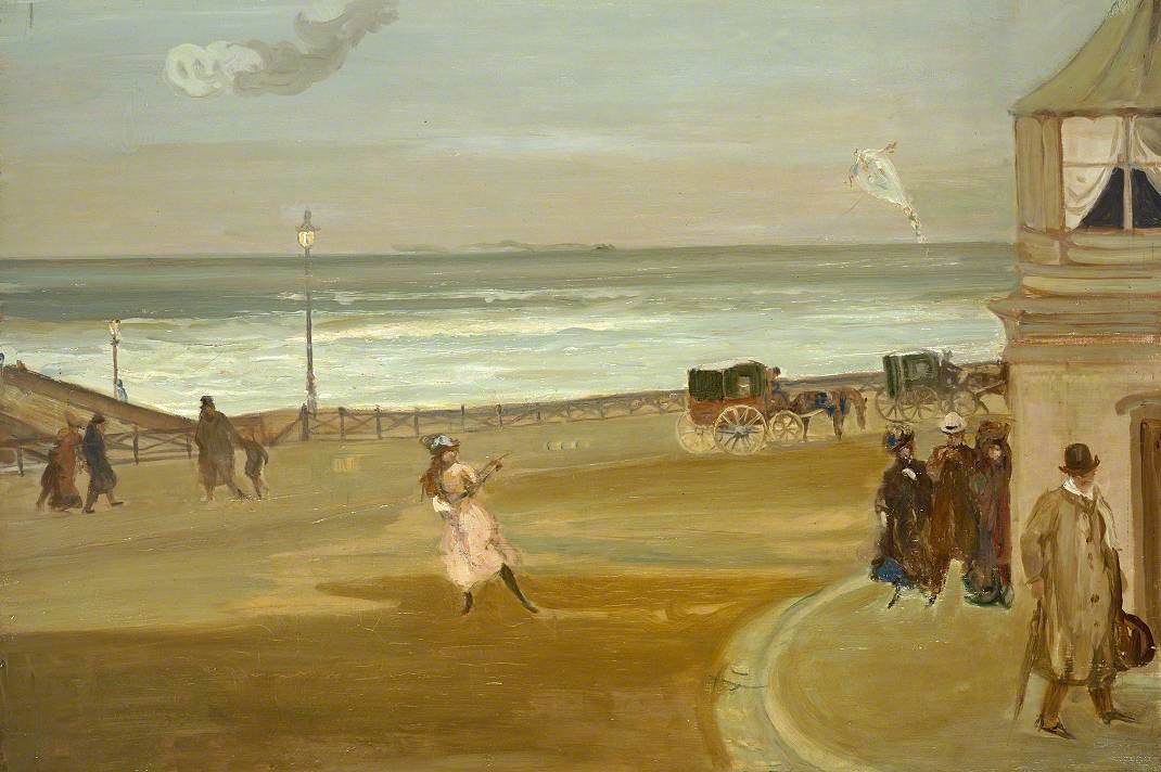Journée venteuse à Brighton - Charles Conder image 1 tableau peint à l’huile sur toile