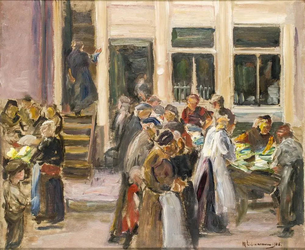 Judengasse à Amsterdam - Max Liebermann image 1 copie peinte à la main à l’huile
