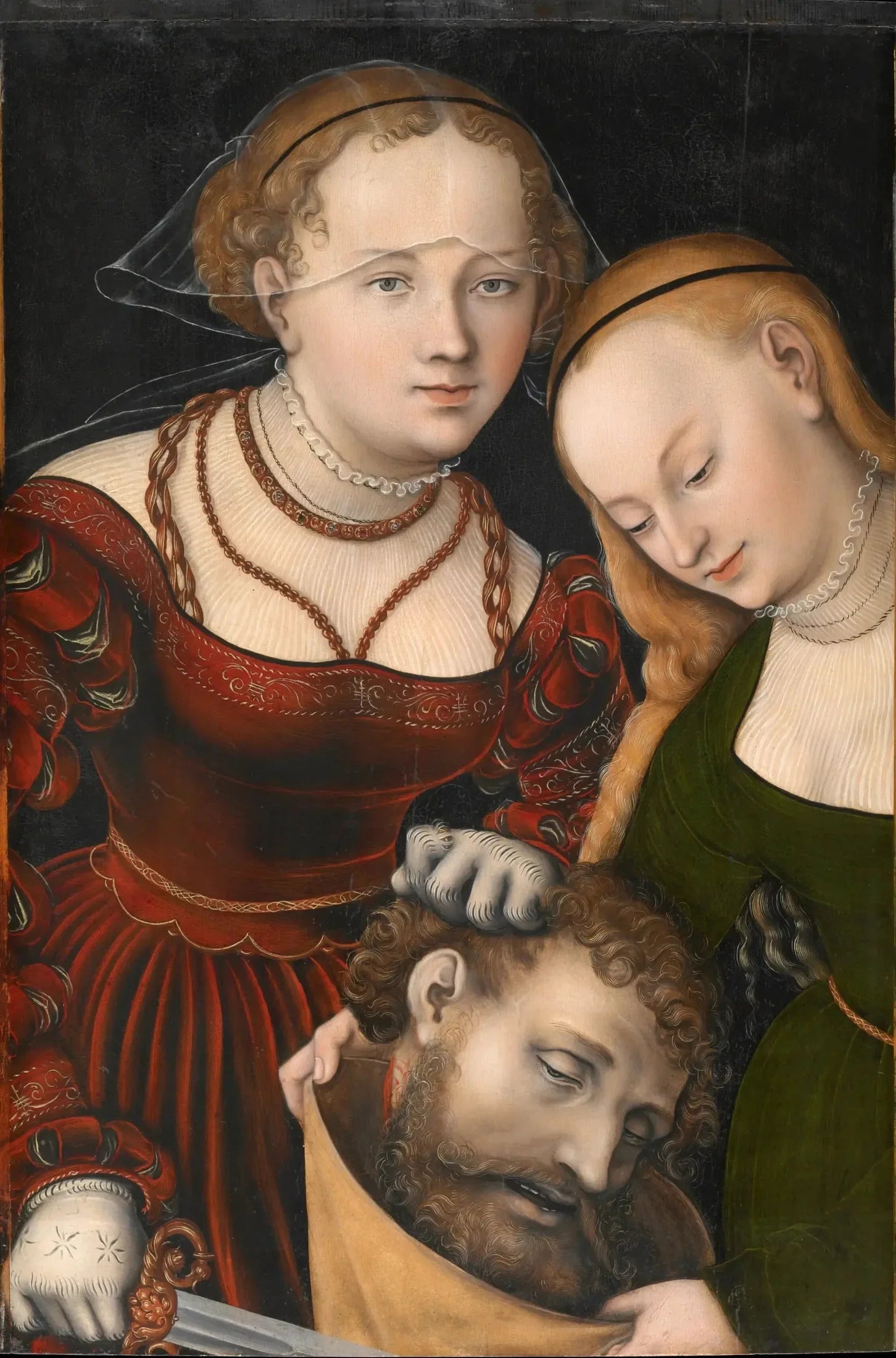 Judith avec la tête d'Holopherne et un serviteur - Lucas Cranach the Elder image 1 tableau peint à l’huile sur toile