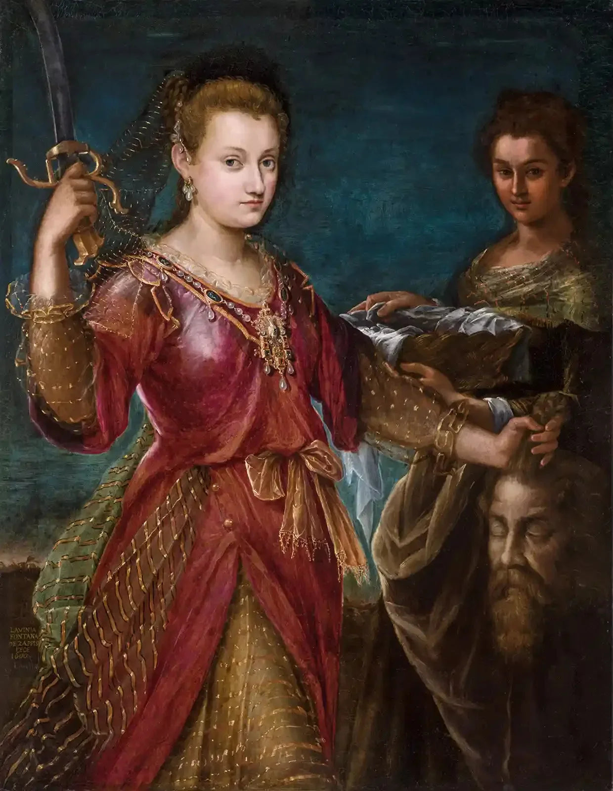 Judith avec la tête d'Holopherne - Lavinia Fontana image 1 reproduction artisanale de tableau