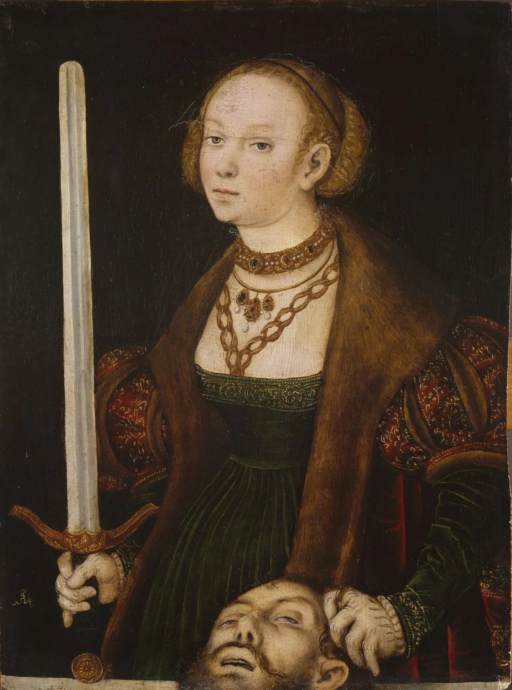 Judith avec la tête d'Holopherne - Lucas Cranach the Elder image 1 reproduction artisanale de tableau