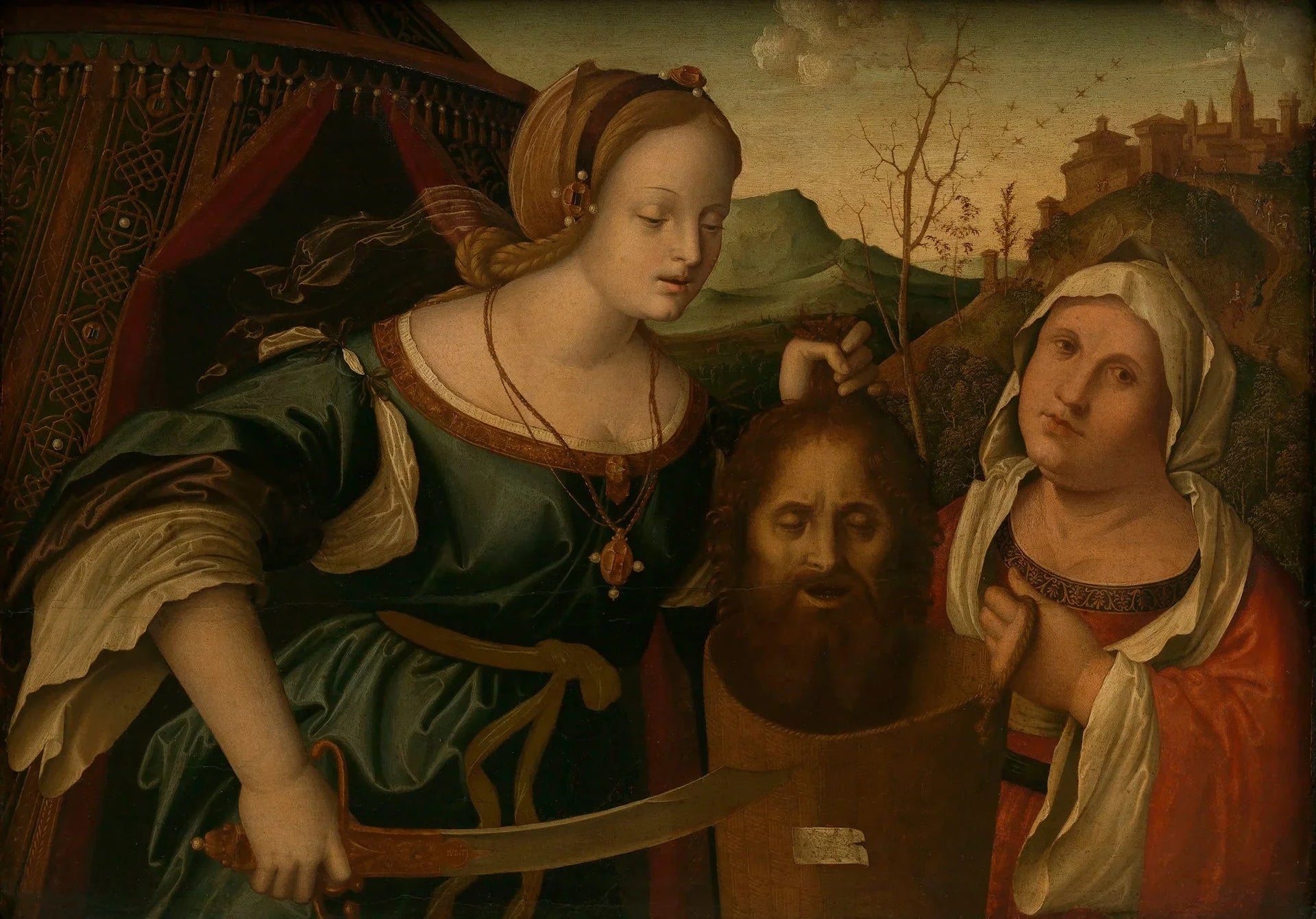 Judith avec la tête d'Holopherne - Marco Palmezzano image 1 reproduction artisanale de tableau