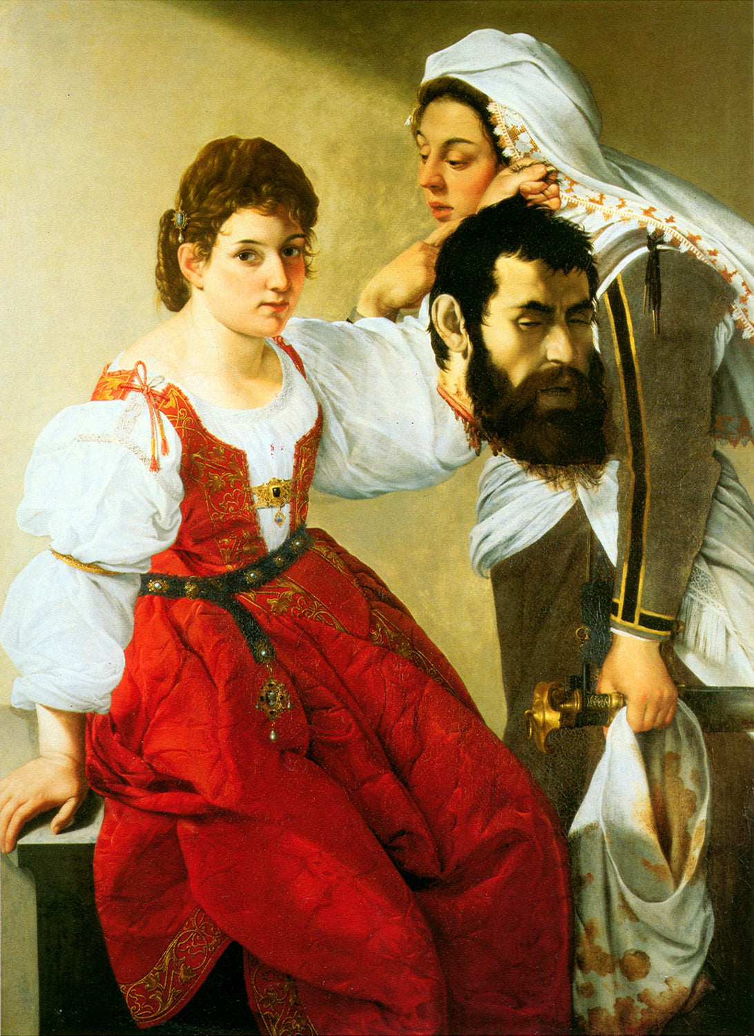 Judith et sa servante Abra avec la tête d'Holopherne - Orazio Gentileschi image 1 reproduction de peinture à l’huile