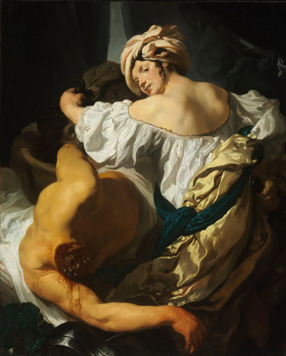 Judith sous la tente d'Holopherne - Johann Liss image 1 copie peinte à la main à l’huile