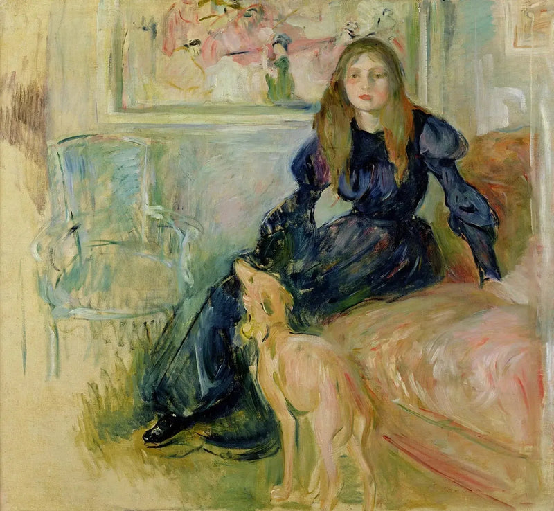 Julie Manet et sa levrette Laërte - Berthe Morisot