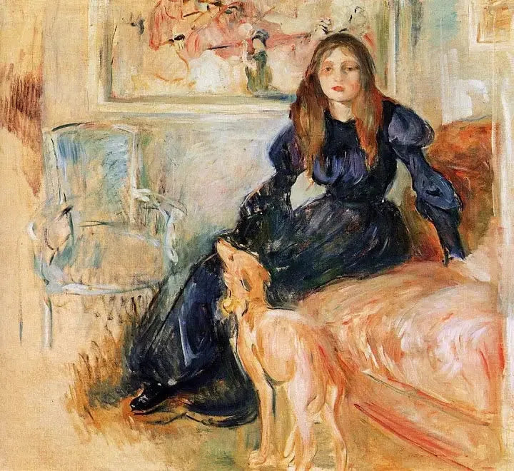 Julie Manet et sa levrette Laërte - Berthe Morisot