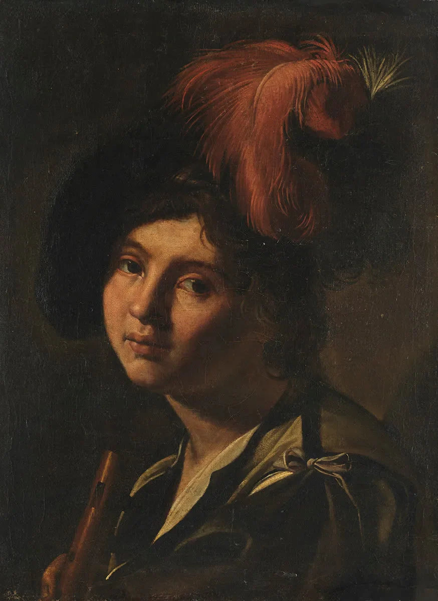 Jüngling mit Federbusch - Gerrit van Honthorst