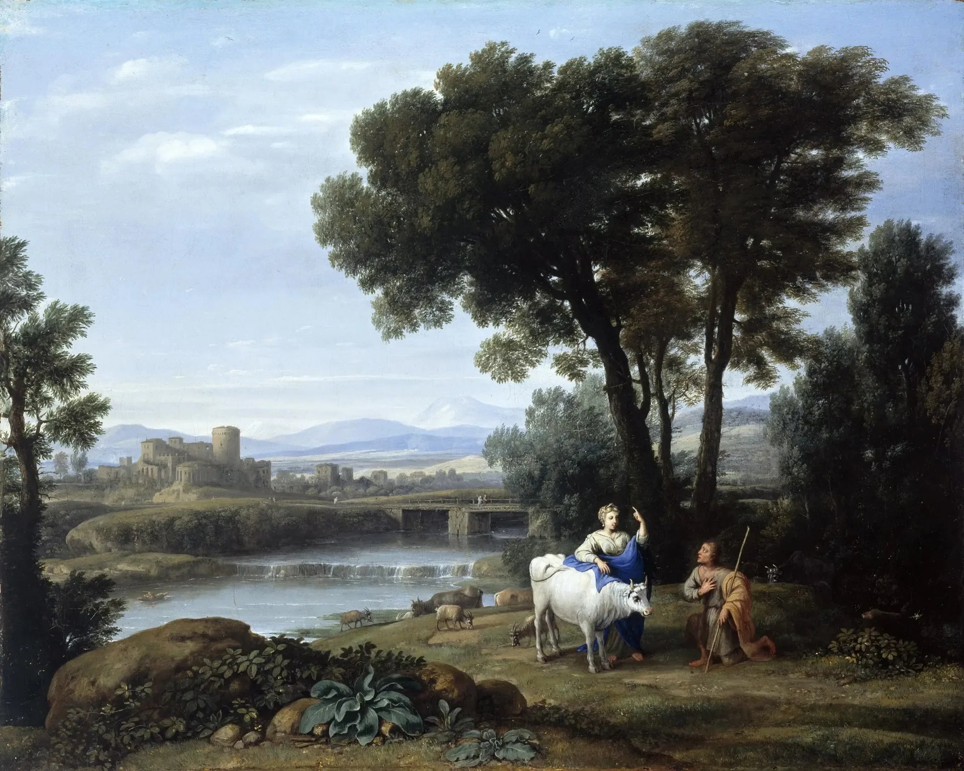 Junon confie Io aux soins d'Argus - Claude Lorrain image 1 copie de tableau peinte à la main