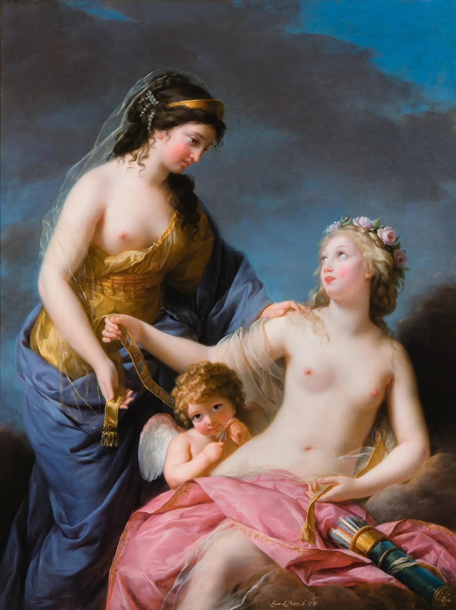 Junon demandant à Vénus de lui prêter sa ceinture magique - Élisabeth Vigée Le Brun image 1 reproduction artisanale de tableau