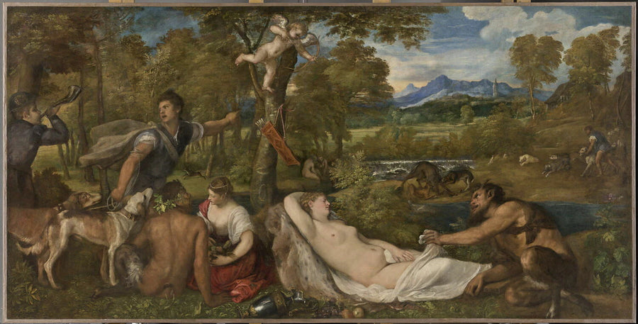 Jupiter et Antiope, dit aussi La Vénus du Pardo - Tiziano ou Titien