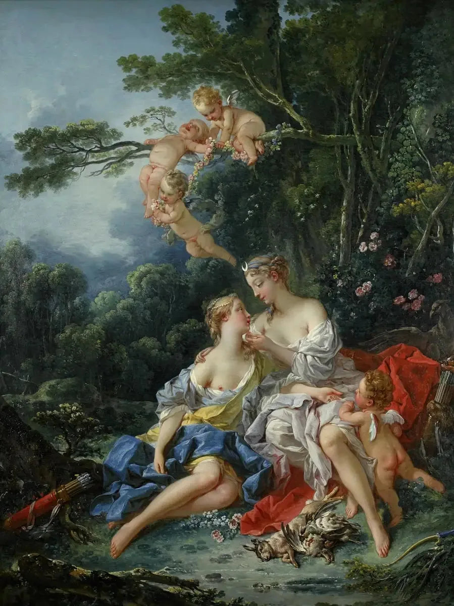 Jupiter et Callisto - François Boucher image 1 tableau peint à l’huile sur toile