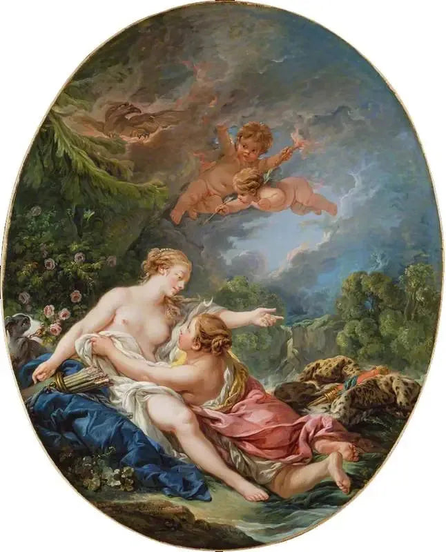 Jupiter et Callisto - François Boucher image 1 reproduction de peinture à l’huile