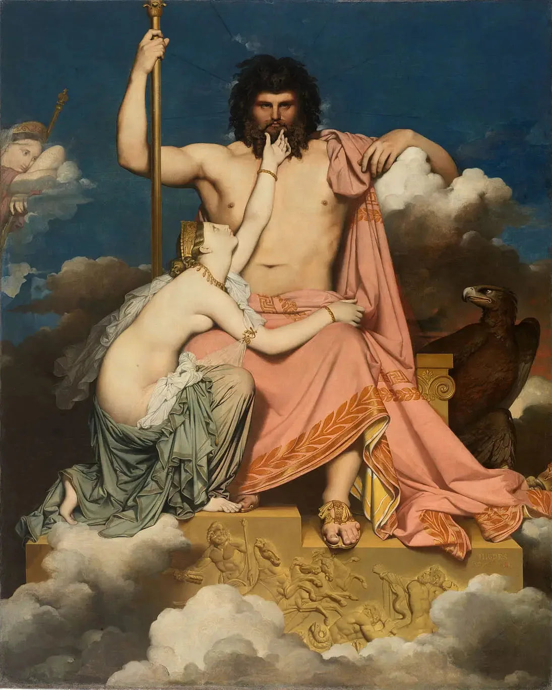 Jupiter et Thétis - Jean-Auguste-Dominique Ingres image 1 reproduction artisanale de tableau