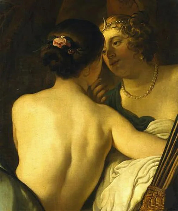 Jupiter, sous les traits de Diane, séduit Callisto - Gerrit van Honthorst image 1 tableau peint à l’huile sur toile