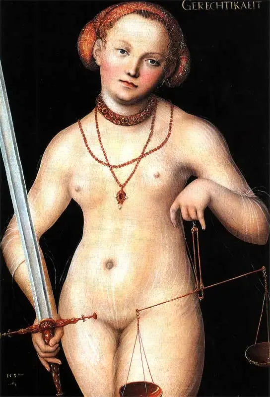 Justice - Lucas Cranach the Elder image 1 tableau peint à l’huile sur toile