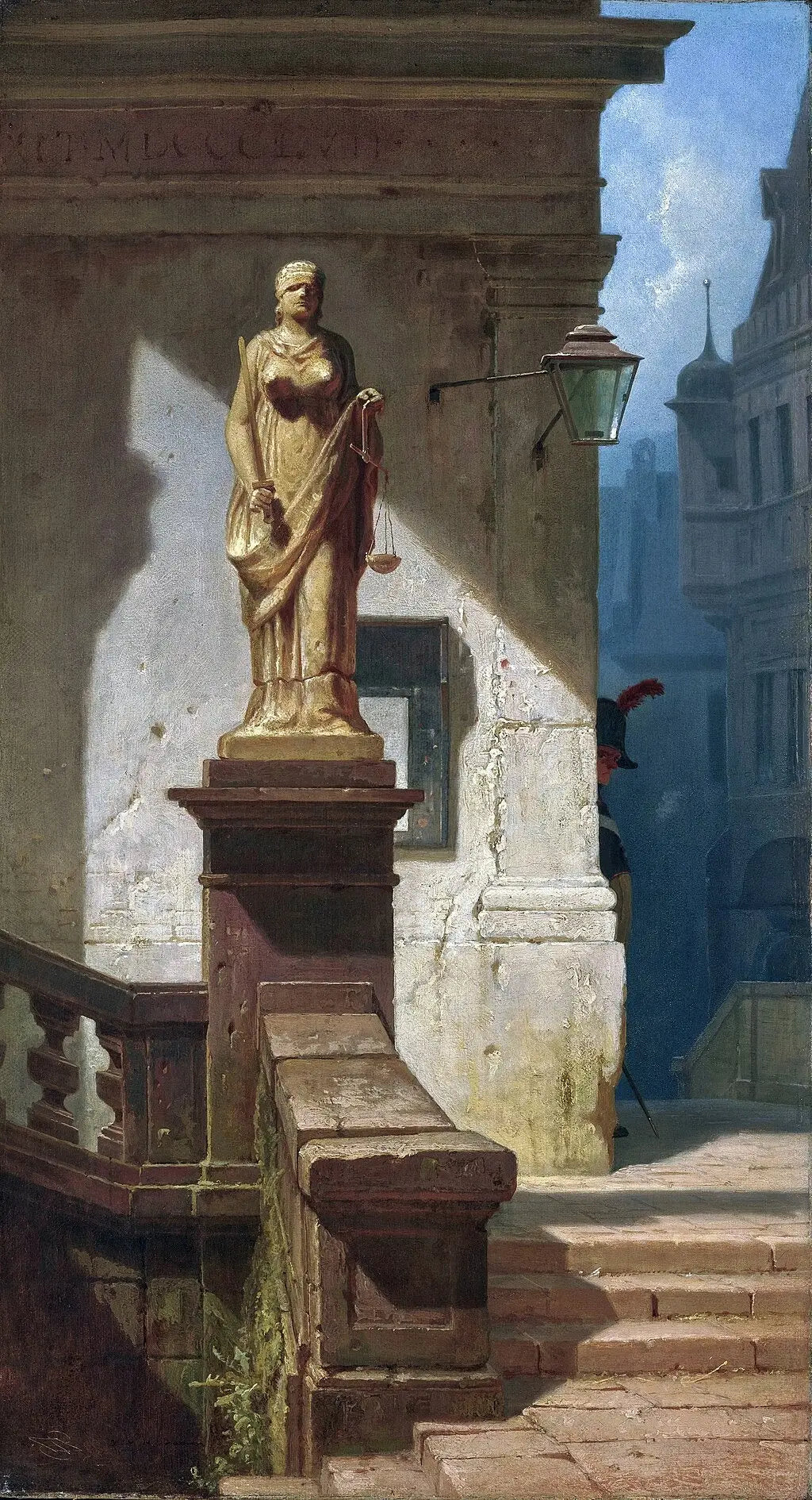 Justitia - Carl Spitzweg image 1 reproduction de peinture à l’huile