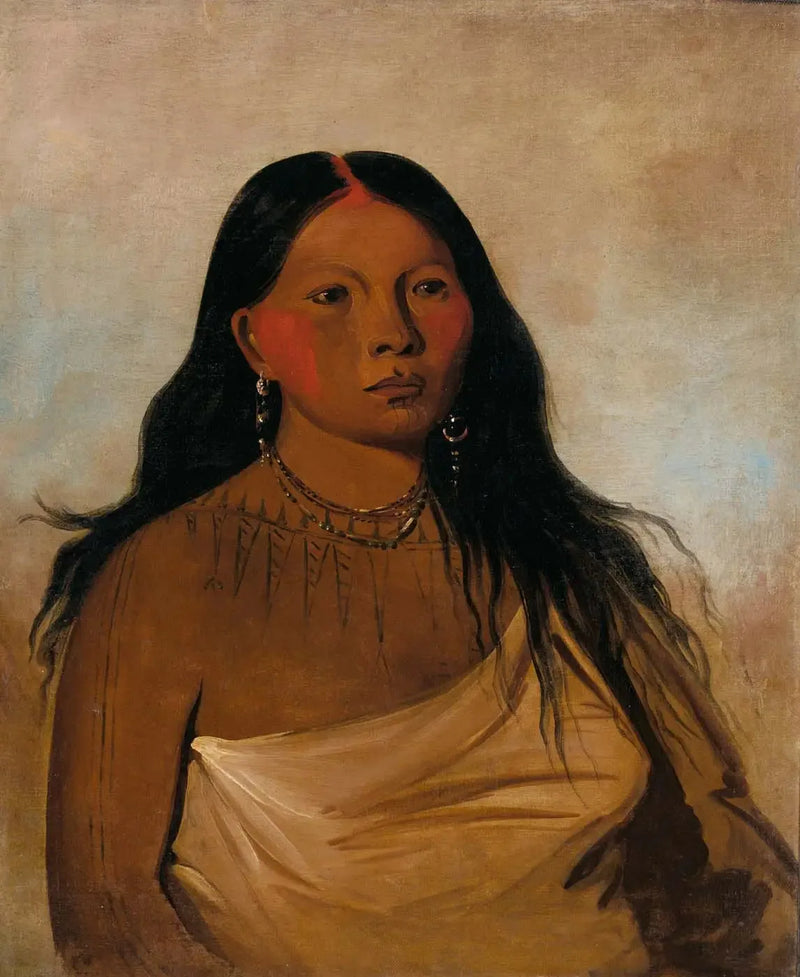 Káh-kée-tsee, Cuisses, une femme Wichita - George Catlin