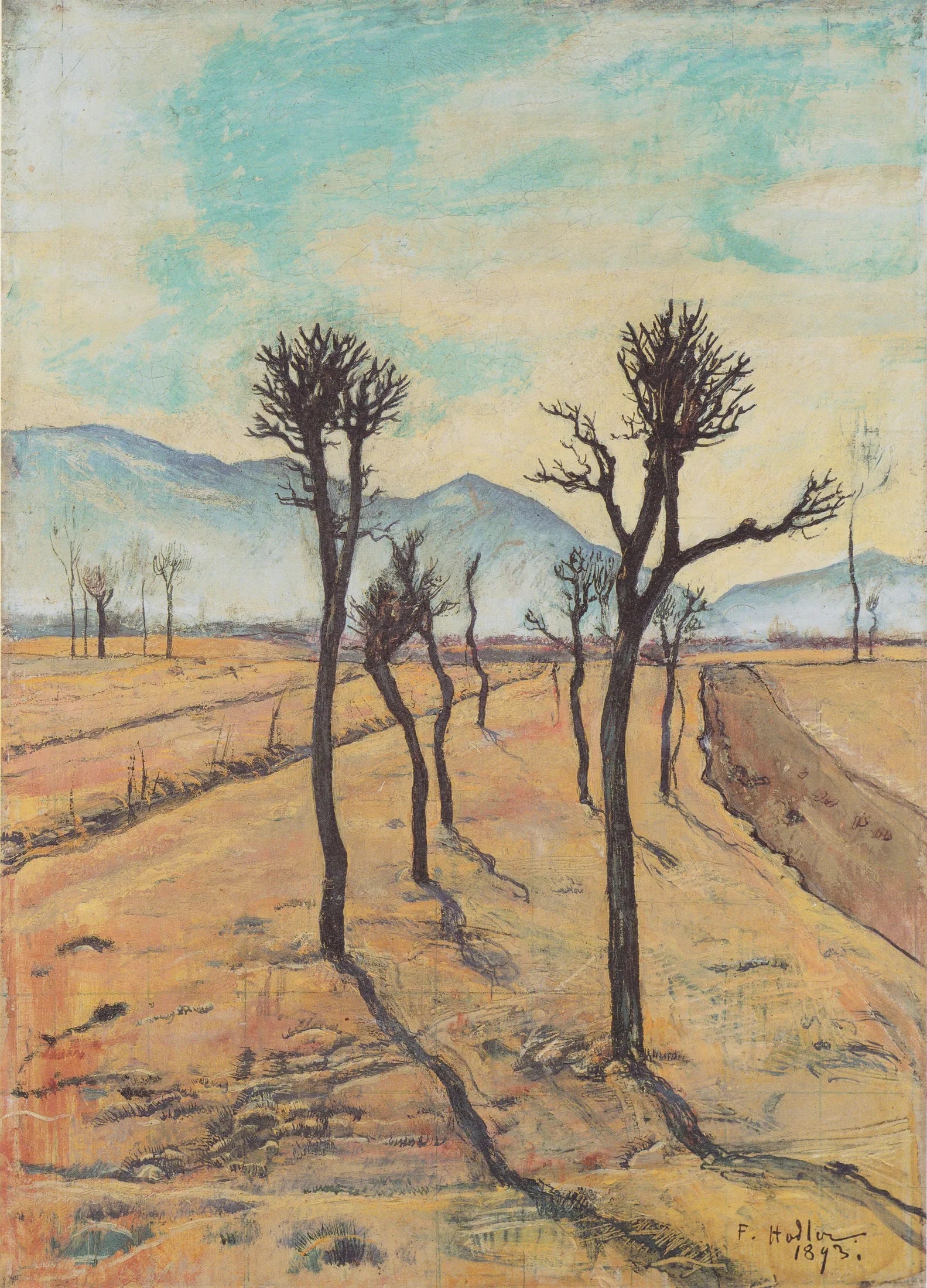 Kahle Bäume im Tessin - Ferdinand Hodler image 1 reproduction réalisée par Alpha Reproduction