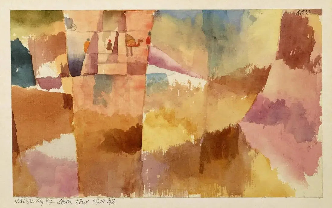 Kairouan, devant la porte - Paul Klee image 1 reproduction artisanale de tableau