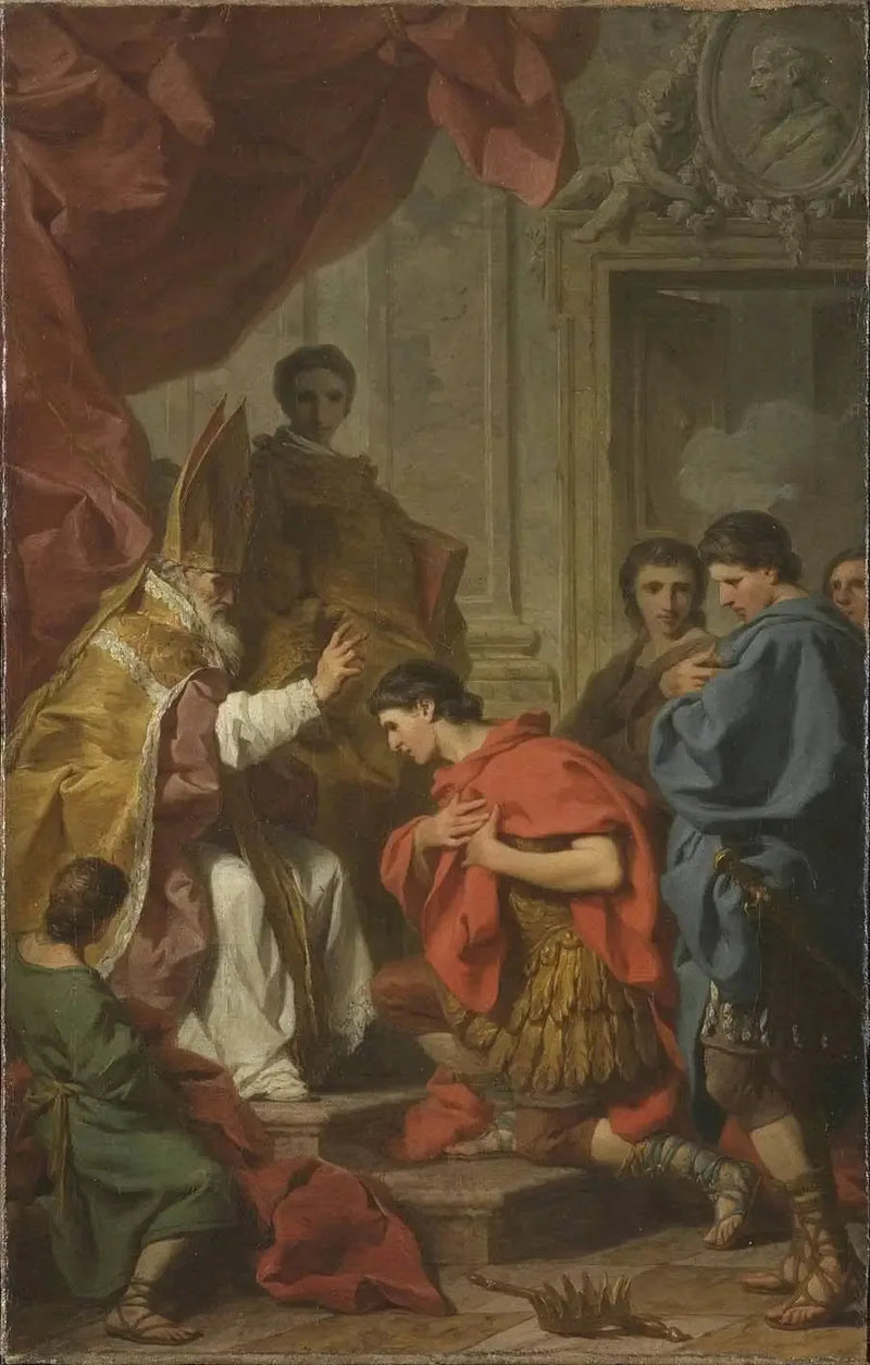 Kaiser Theodosius vor dem hl. Ambrosius - Pierre Subleyras