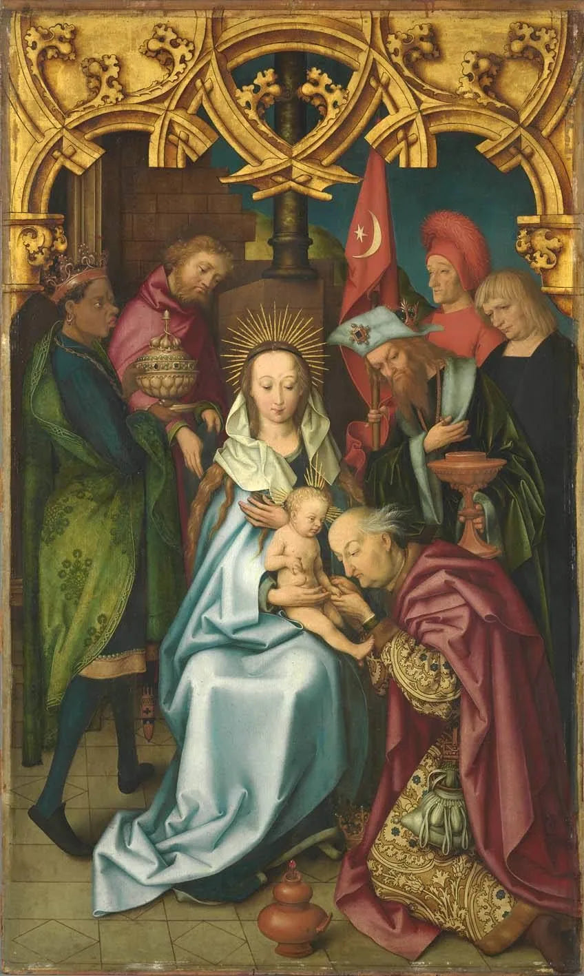 Kaisheimer Altar: Anbetung der Könige - Hans Holbein the Elder image 1 tableau peint à l’huile sur toile