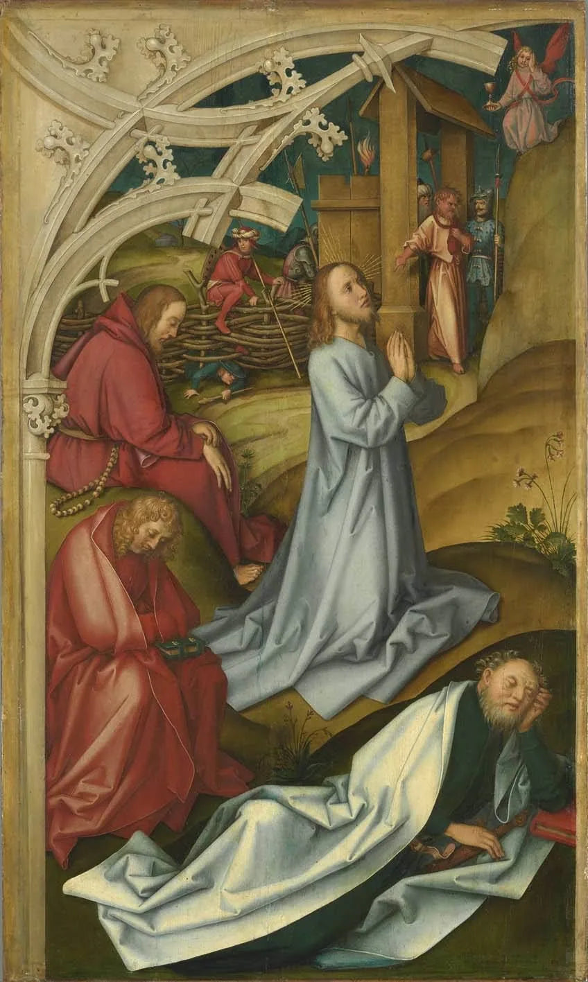 Kaisheimer Altar: Christus am Ölberg - Hans Holbein the Elder image 1 copie peinte à la main à l’huile