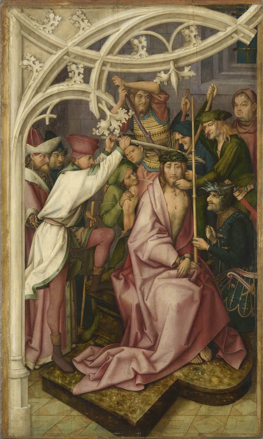 Kaisheimer Altar: Dornenkrönung Christi - Hans Holbein the Elder image 1 tableau peint à l’huile sur toile