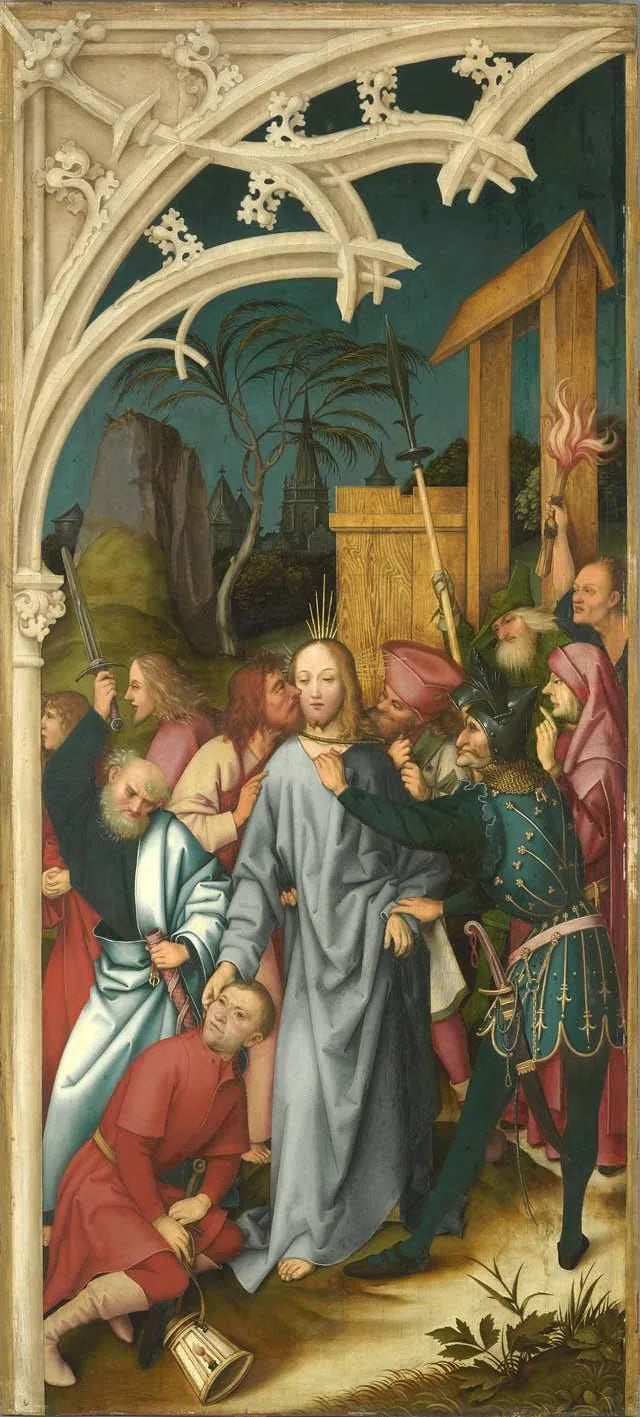 Kaisheimer Altar: Gefangennahme Christi - Hans Holbein the Elder image 1 reproduction artisanale de tableau